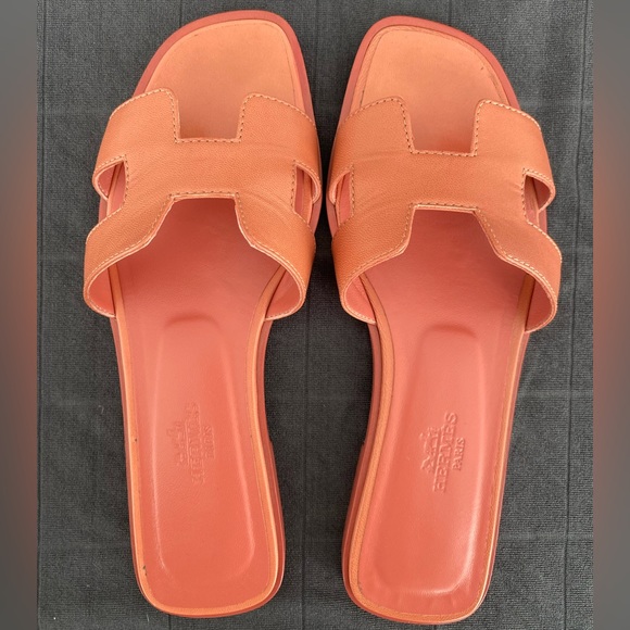 Hermes Oran Sandals in Size 36 Rouge Blush - Picture 2 of 11